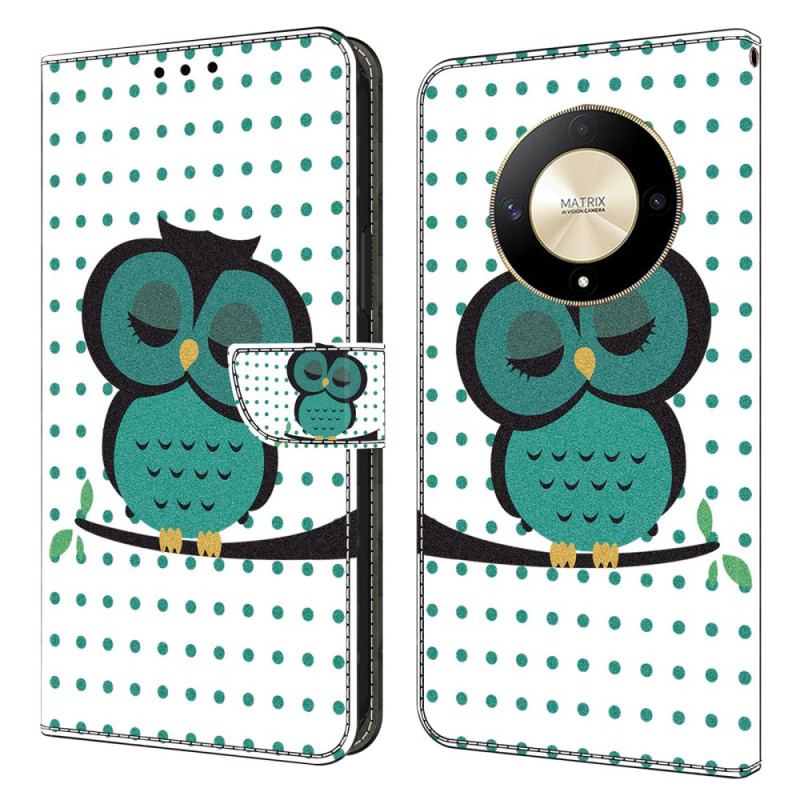 Etui Folio Do Honor X9b / Magic 6 Lite Śpiąca Sowa
