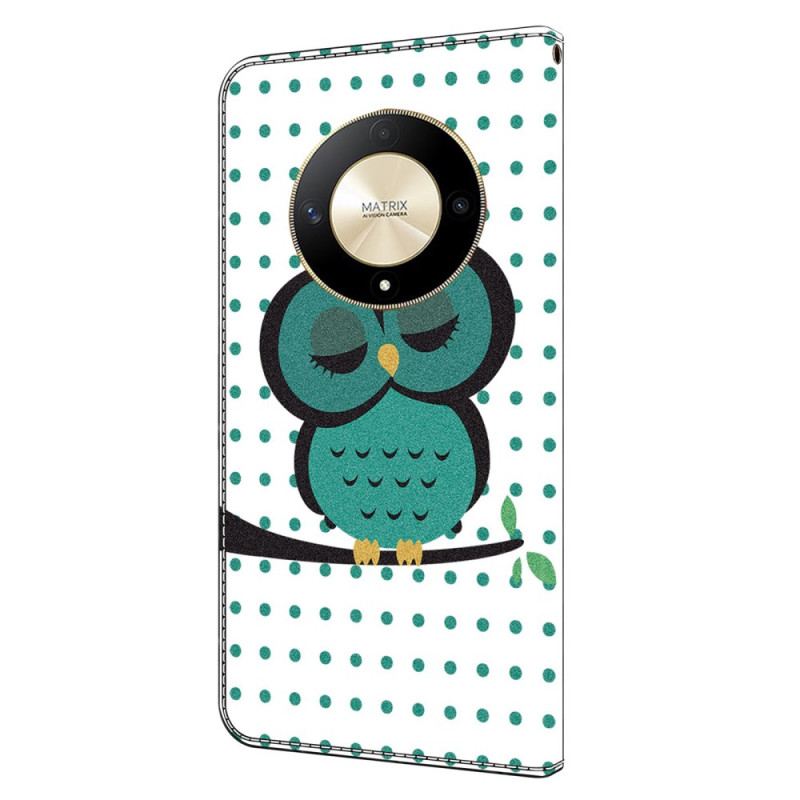 Etui Folio Do Honor X9b / Magic 6 Lite Śpiąca Sowa