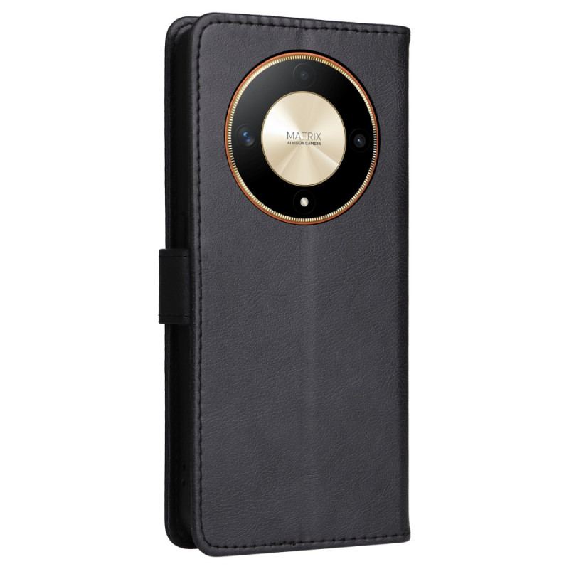 Etui Folio Honor X9b / Magic 6 Lite Efekt Gładkiej Skóry Z Paskiem