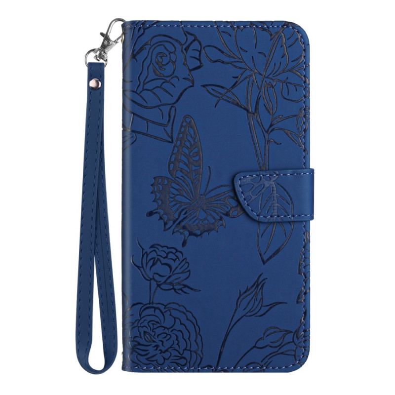 Etui Folio Honor X9b / Magic 6 Lite Nadruk W Kształcie Motyla Z Paskiem