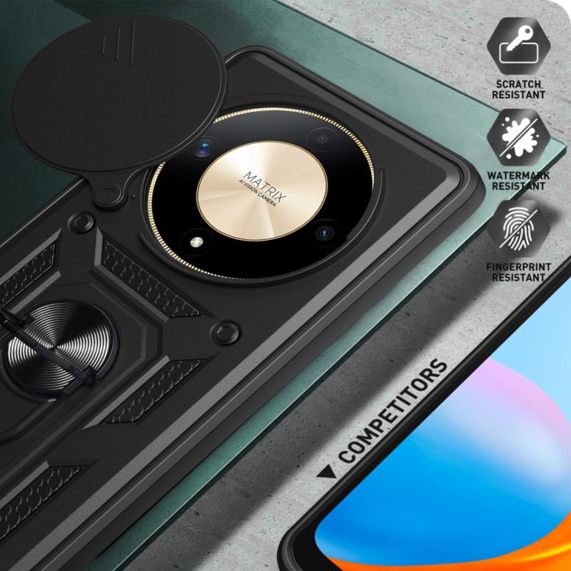 Etui Honor X9b / Magic 6 Lite Przesuwana Osłona Obiektywu I Pierścień Podtrzymujący