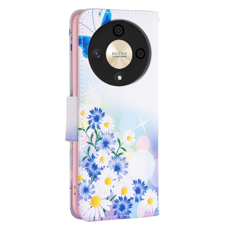Pokrowce Honor X9b / Magic 6 Lite Akwarela Z Motylami I Kwiatami