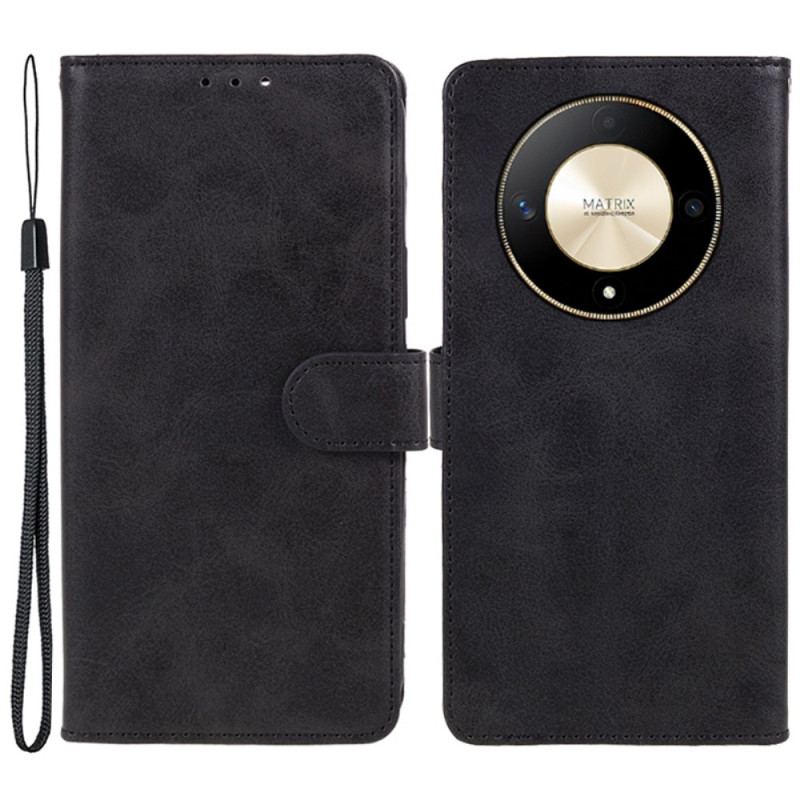 Skórzany Futerał Honor X9b / Magic 6 Lite Etui Na Telefon Styl Skórzanego Paska