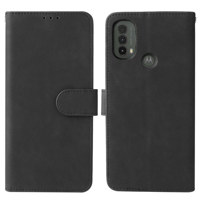 Etui Folio do Moto E40 / E30 / E20 Dotyk Skóry
