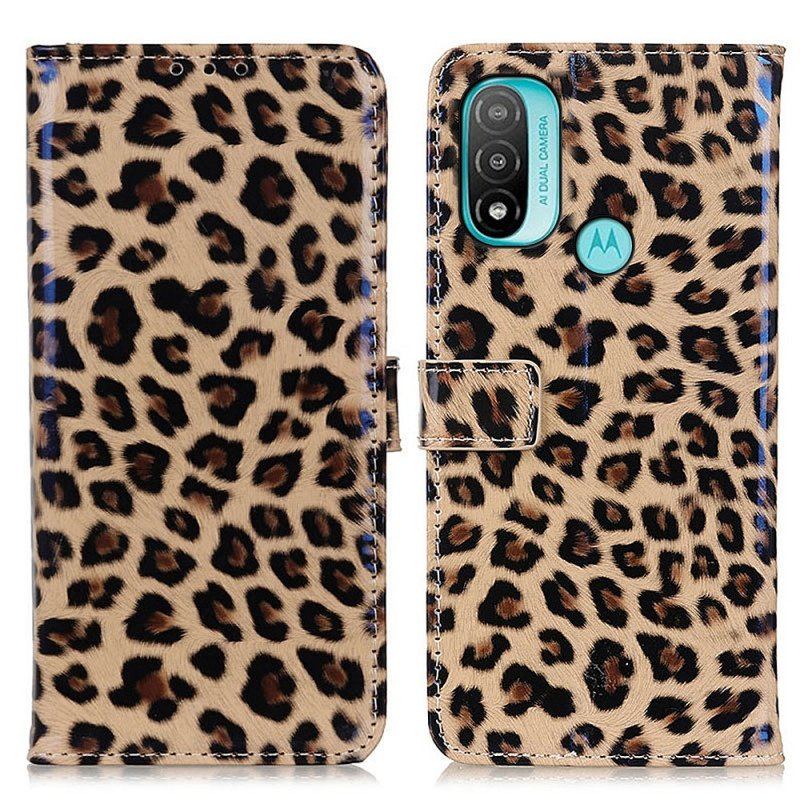 Etui Folio do Moto E40 / E30 / E20 Zwykły Lampart