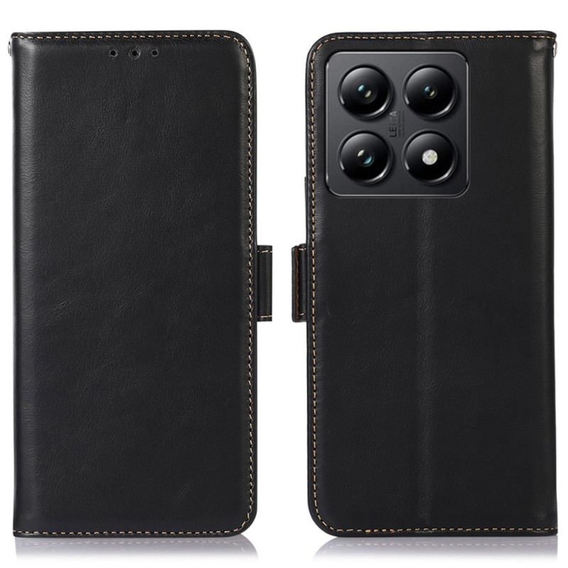 Etui Folio Do Xiaomi 14t Skóra Z Ochroną Rfid