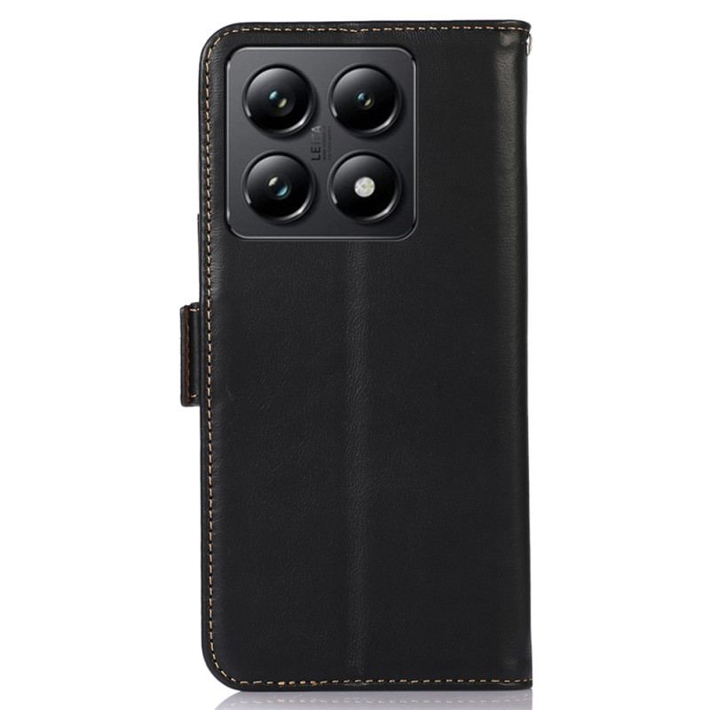 Etui Folio Do Xiaomi 14t Skóra Z Ochroną Rfid