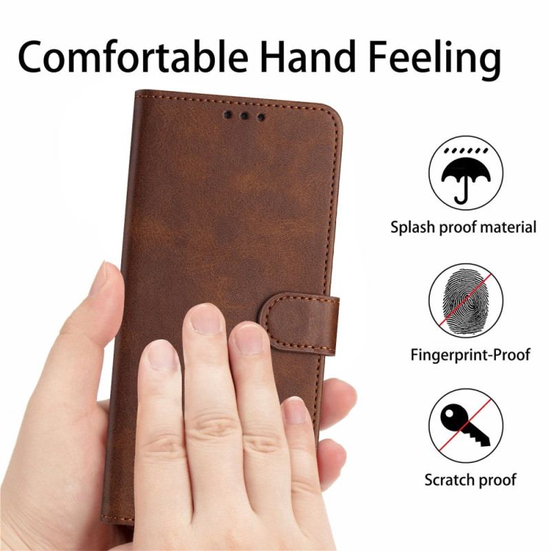 Etui Folio Xiaomi 14t Efekt Skóry Z Paskiem Etui Ochronne