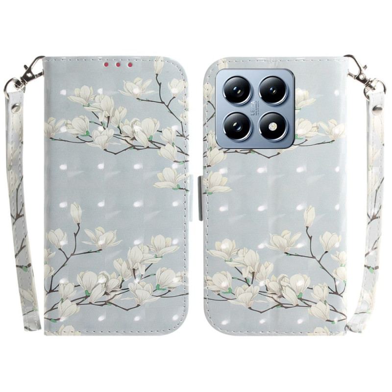 Etui Folio Xiaomi 14t Magnolie W Paski