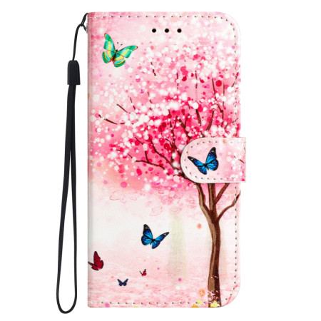 Skórzany Futerał Xiaomi 14t Etui Na Telefon Kwiat Wiśni
