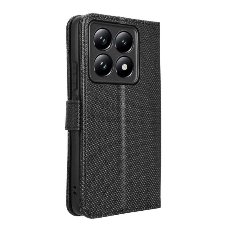 Skórzany Futerał Xiaomi 14t Etui Na Telefon Punkty Za Pasek