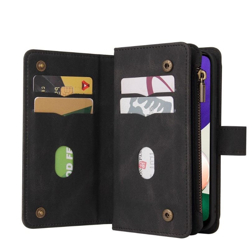 Etui Folio do Samsung Galaxy A22 4G Portfel z Łańcuch