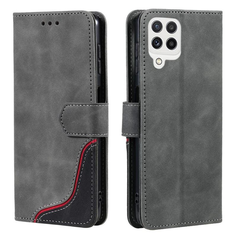 Obudowa Etui Na Telefon do Samsung Galaxy A22 4G Full Protect Retro Skórzany Efekt