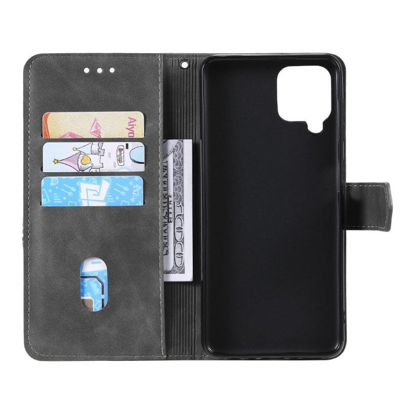 Obudowa Etui Na Telefon do Samsung Galaxy A22 4G Full Protect Retro Skórzany Efekt
