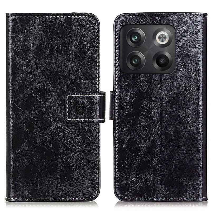 Etui Folio do OnePlus 10T 5G Błyszcząca Sztuczna Skóra