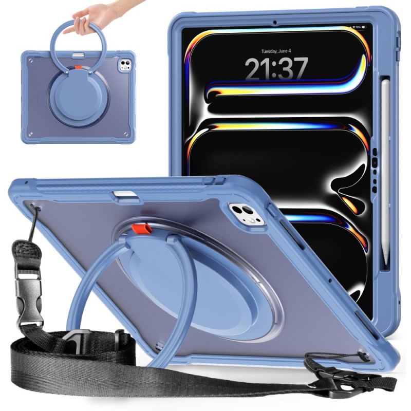 Etui Do iPad Pro 13 (2024) Obrotowy Wspornik I Pasek Na Ramię