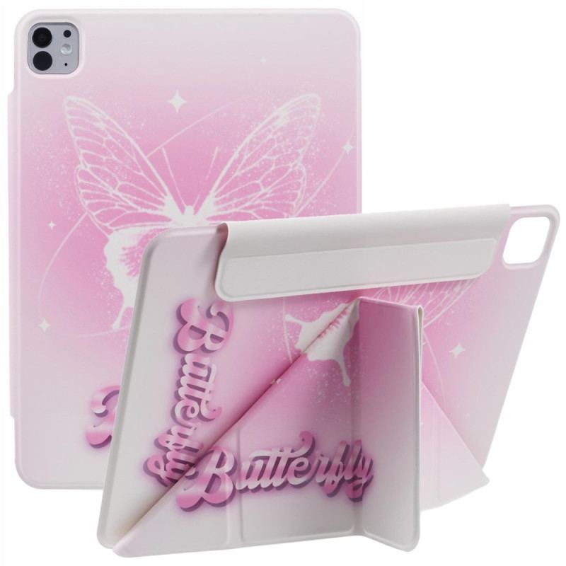Etui Folio Do iPad Pro 13 (2024) Origami Różowy Motyl