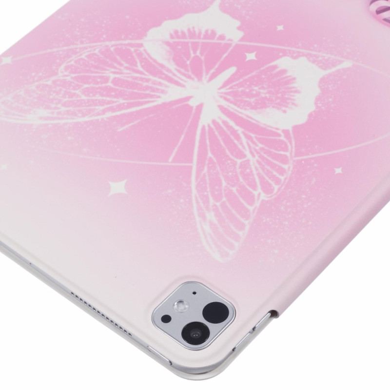 Etui Folio Do iPad Pro 13 (2024) Origami Różowy Motyl