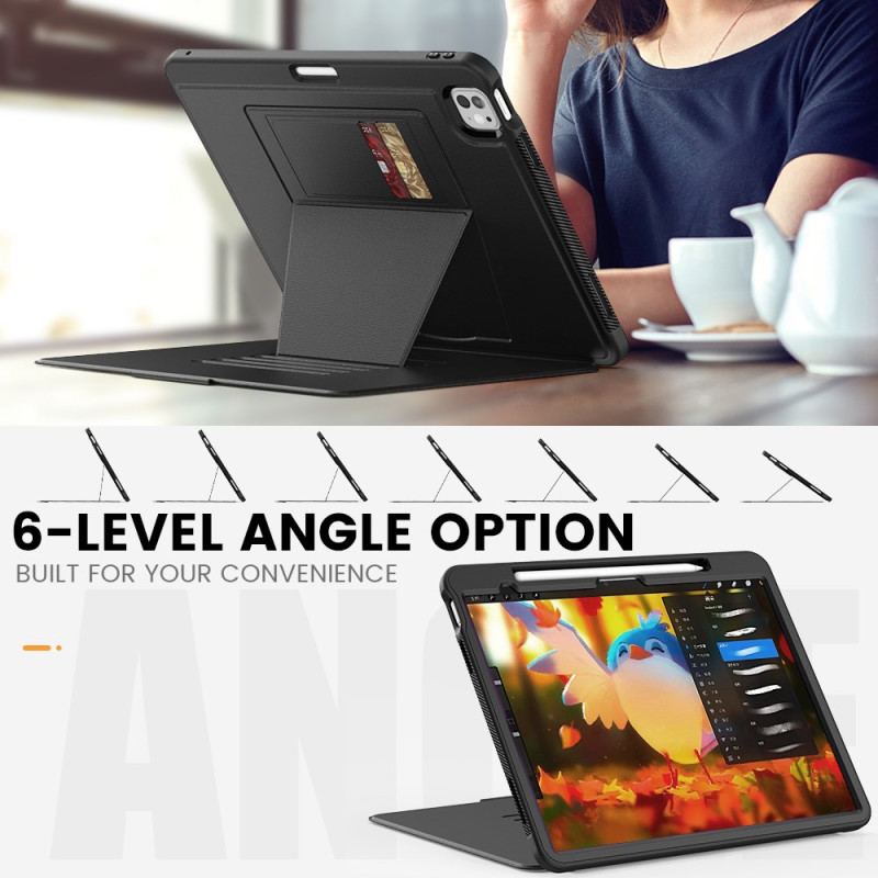Etui iPad Pro 13 (2024) Etui Na Karty I Wspornik Magnetyczny Etui Ochronne