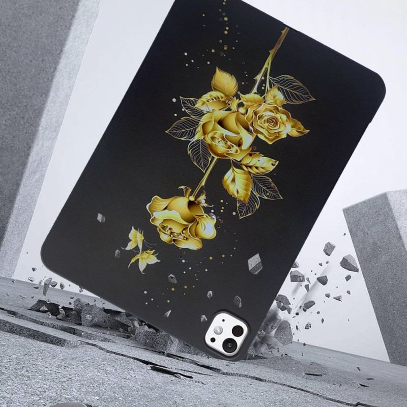 Etui iPad Pro 13 (2024) Złote Róże