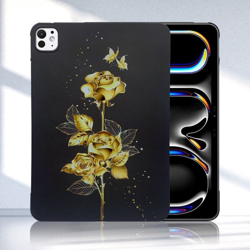 Etui iPad Pro 13 (2024) Złote Róże