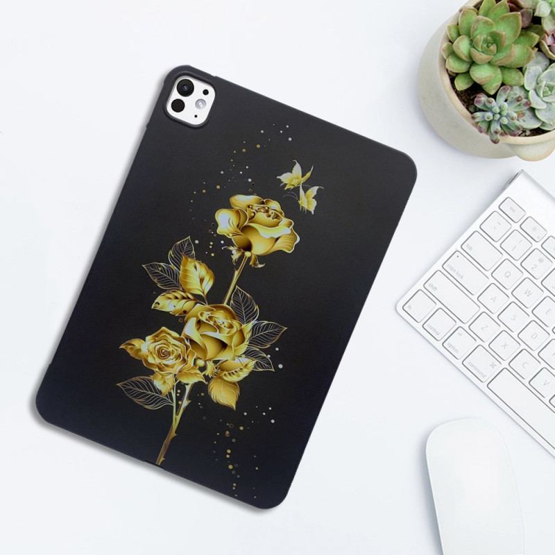 Etui iPad Pro 13 (2024) Złote Róże