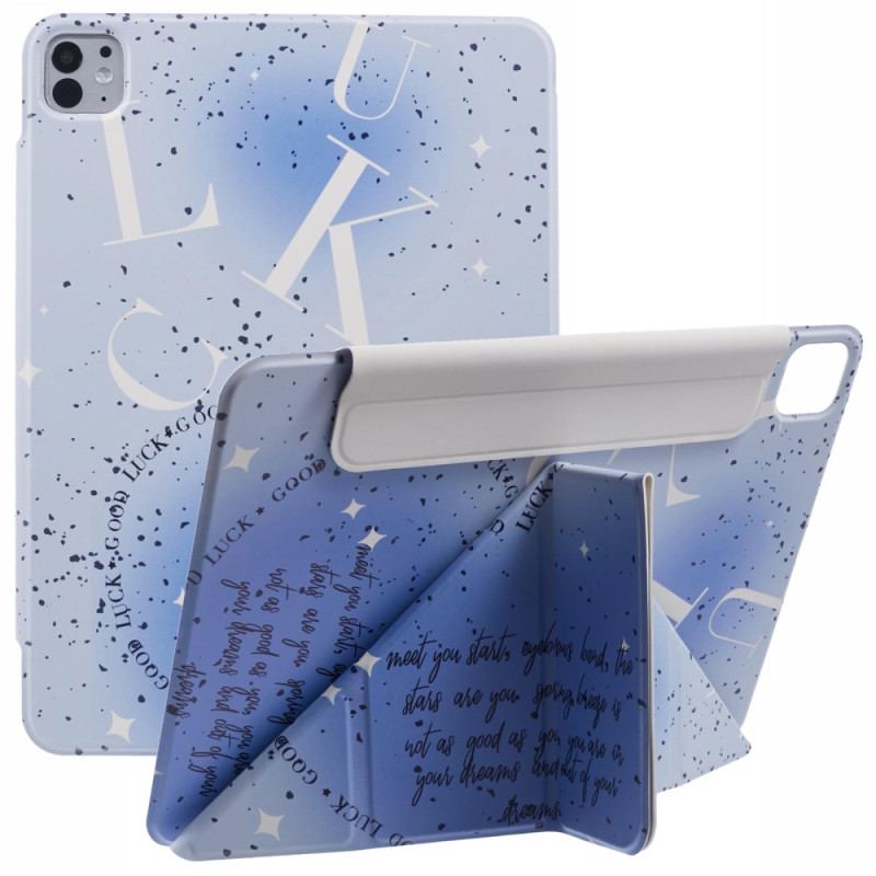 iPad Pro 13 (2024) Niebieskie Litery Origami