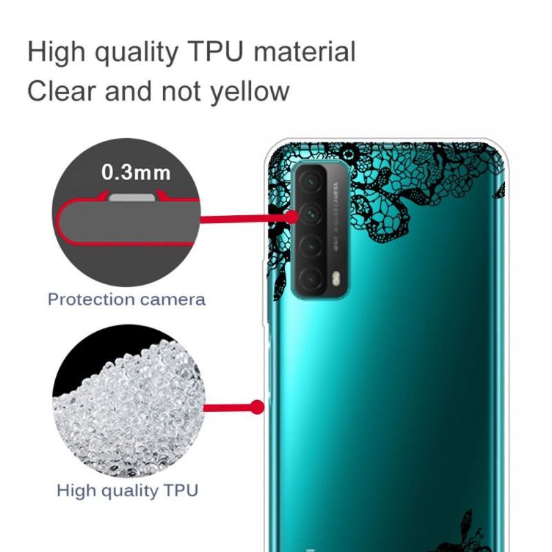Etui do Huawei P Smart 2021 Biznes Kwiat Koronki