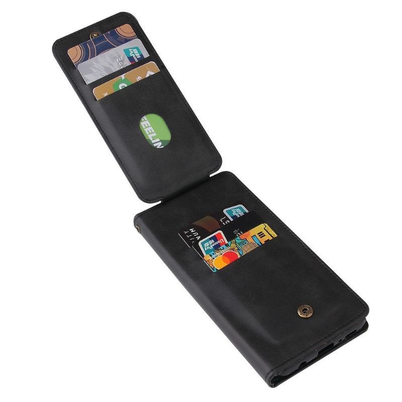 Etui Na Telefon Pokrowce do Huawei Y6p Biznes Wielokomorowy Uchwyt — Czarny