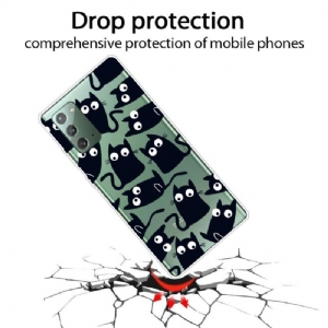 Etui do Samsung Galaxy Note 20 Czarne Koty