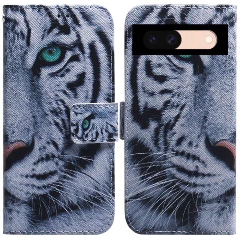 Etui Folio Google Pixel 8a Biały Tygrys