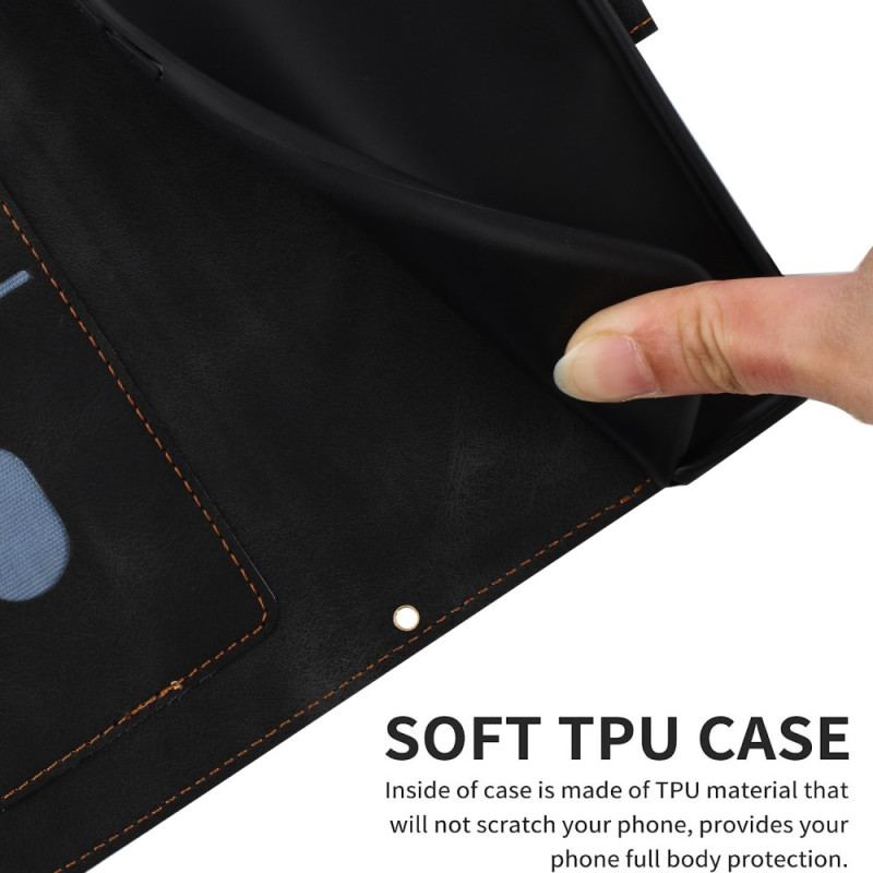Etui Folio Google Pixel 8a Kwiatowy Wzór Z Paskiem Etui Ochronne
