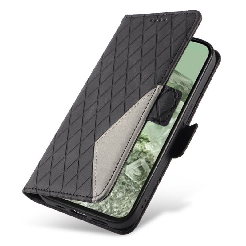 Etui Folio Google Pixel 8a Wzór W Romby Z Paskiem