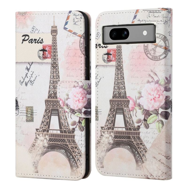 Etui Folio Google Pixel 8a Zabytkowa Wieża Eiffla