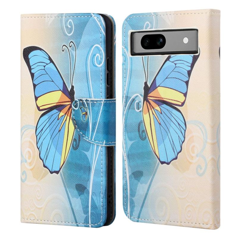 Obudowa Google Pixel 8a Etui Na Telefon Żółty I Niebieski Motyl