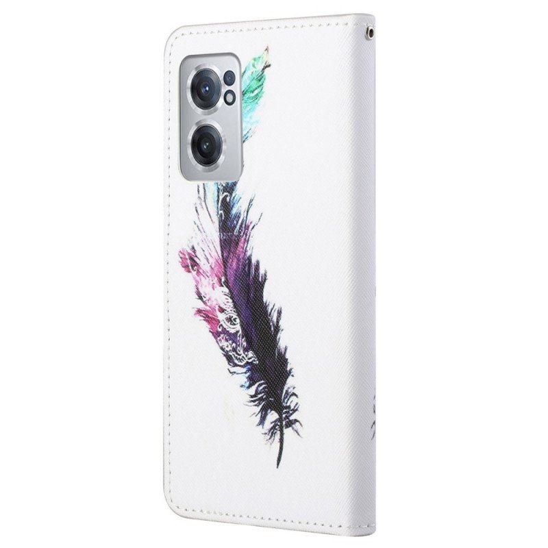 Etui Folio do OnePlus Nord CE 2 5G Stubarwne Pióro