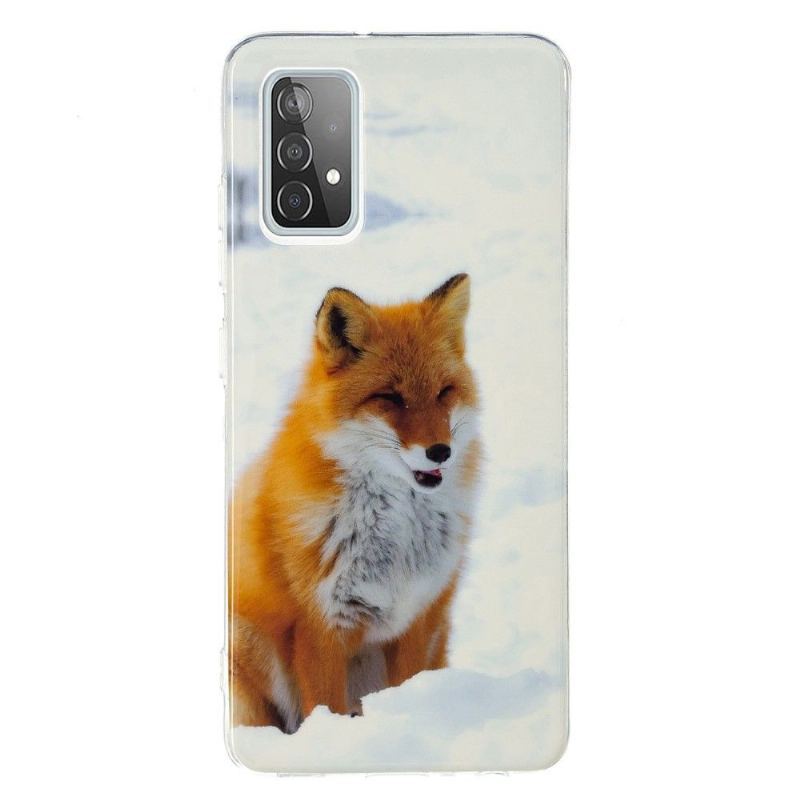 Futerały do Samsung Galaxy A52 5G / A52 4G / A52s 5G Fluorescencyjny Lis Czerwony