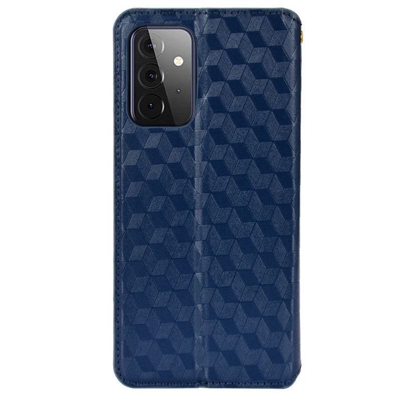 Skórzany Futerał do Samsung Galaxy A52 5G / A52 4G / A52s 5G Anti-fall Etui Folio Geometria Projektu