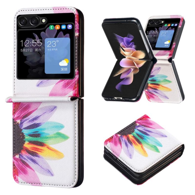 Etui Do Samsung Galaxy Z Flip 5 Akwarela Kwiat