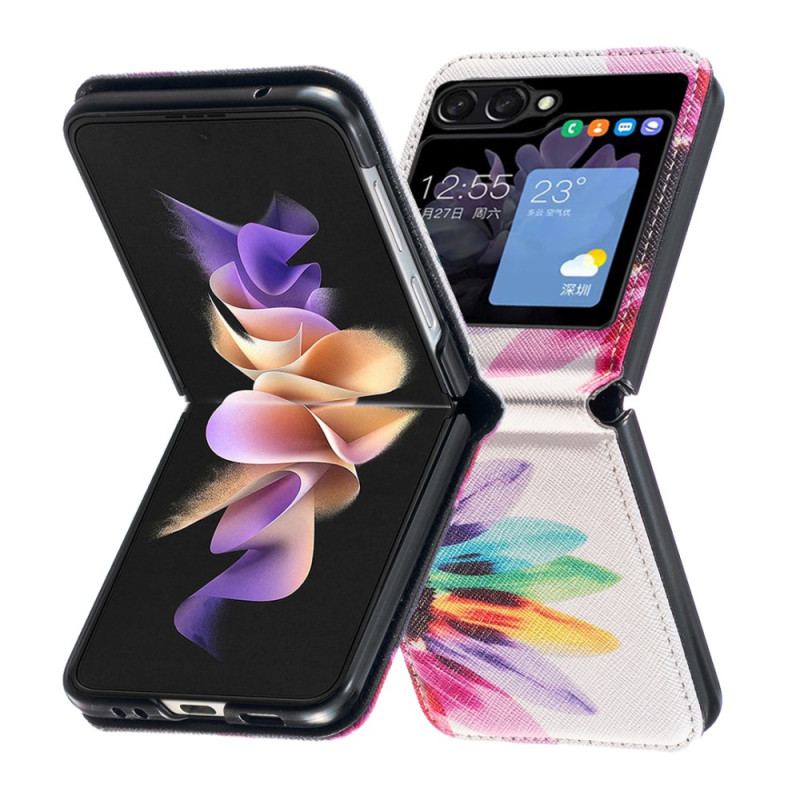 Etui Do Samsung Galaxy Z Flip 5 Akwarela Kwiat