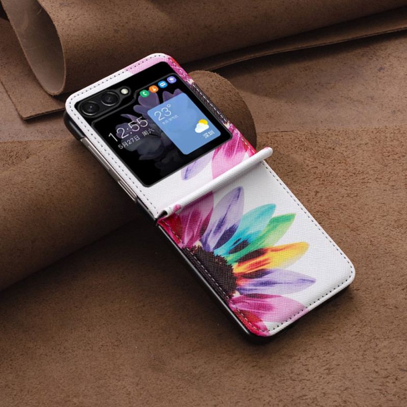 Etui Do Samsung Galaxy Z Flip 5 Akwarela Kwiat