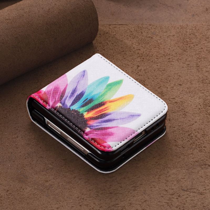 Etui Do Samsung Galaxy Z Flip 5 Akwarela Kwiat