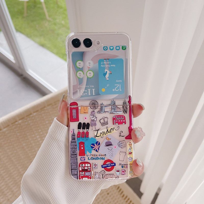 Etui Do Samsung Galaxy Z Flip 5 Przejrzysty Londyn