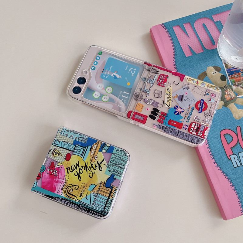 Etui Do Samsung Galaxy Z Flip 5 Przejrzysty Londyn