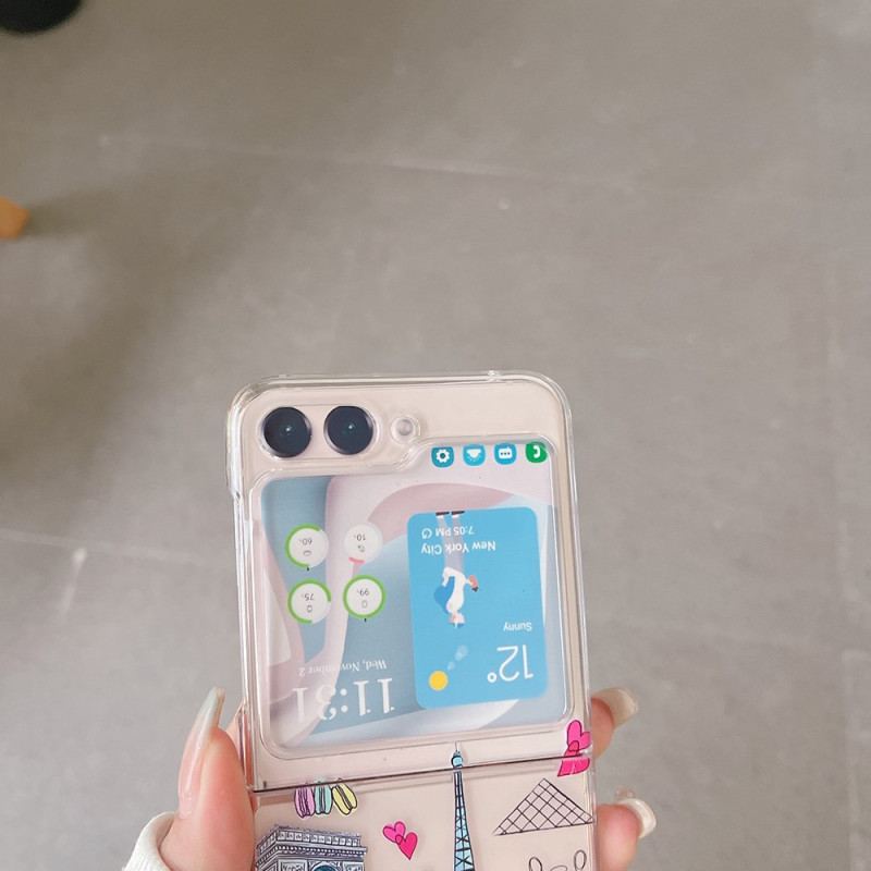 Etui Do Samsung Galaxy Z Flip 5 Przejrzysty Londyn