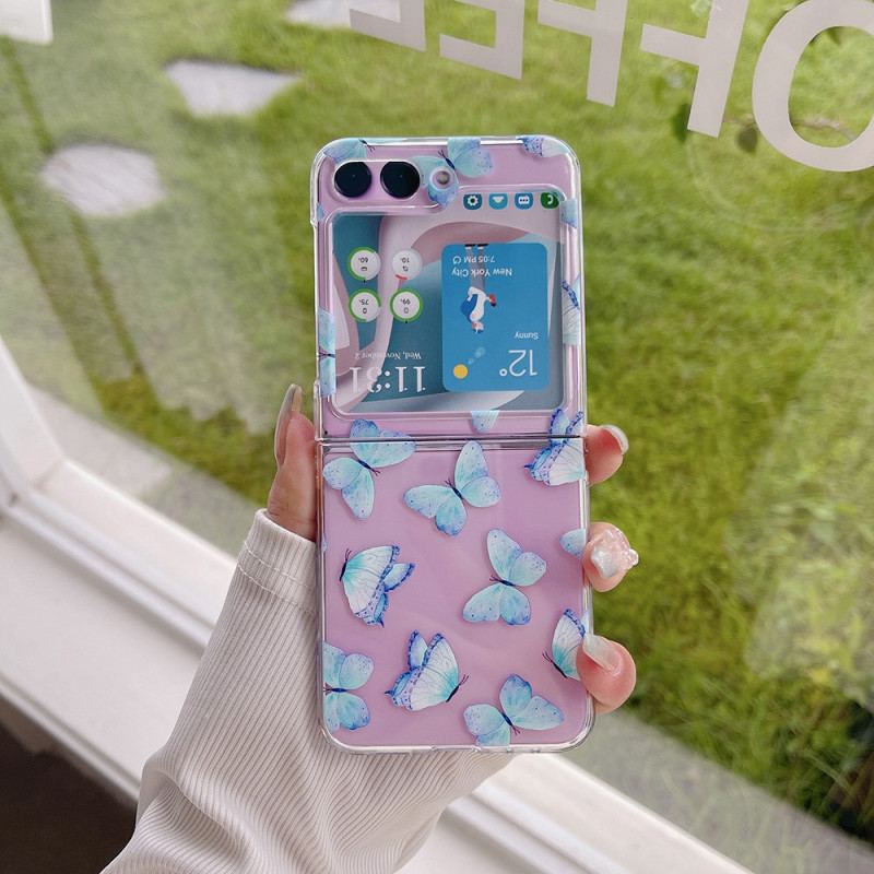 Etui Do Samsung Galaxy Z Flip 5 Przezroczyste Motyle