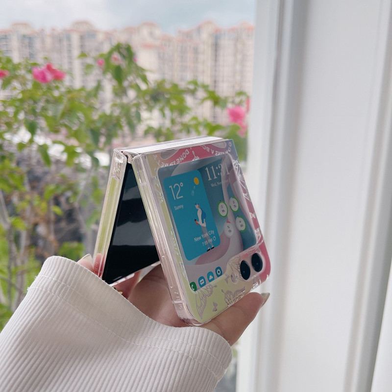 Etui Do Samsung Galaxy Z Flip 5 Przezroczyste Motyle