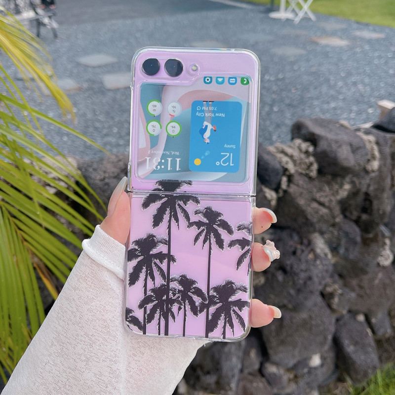 Etui Do Samsung Galaxy Z Flip 5 Przezroczyste Palmy