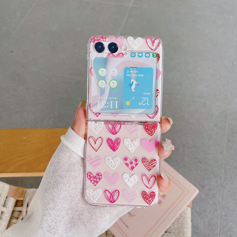 Etui Do Samsung Galaxy Z Flip 5 Przezroczyste Serca