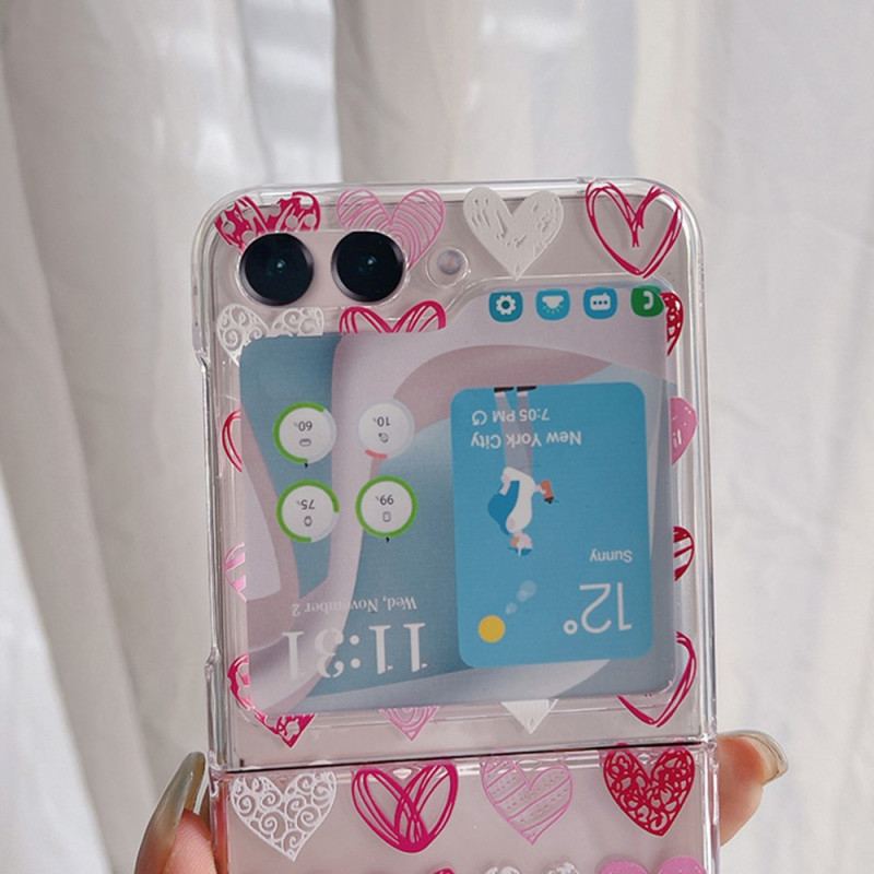 Etui Do Samsung Galaxy Z Flip 5 Przezroczyste Serca